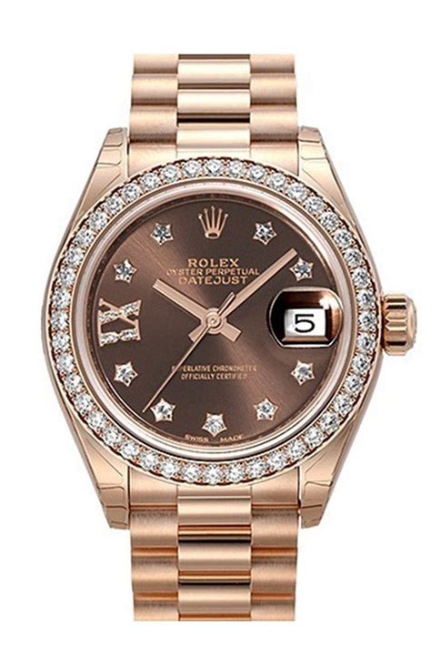 ladies vintage rose gold rolex|rolex 28mm ladies datejust watch.